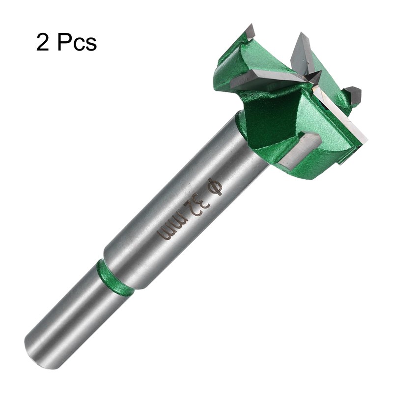 sourcing map 2pcs Forstner Drill Bits 1-1/4" (32mm) Carbide Upgraded