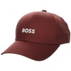 BOSS Center Logo Cotton Twill Cap Russet Brown