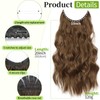 KooKaStyle Invisible Wire Hair Extensions with Transparent Wire Headband Adjustable