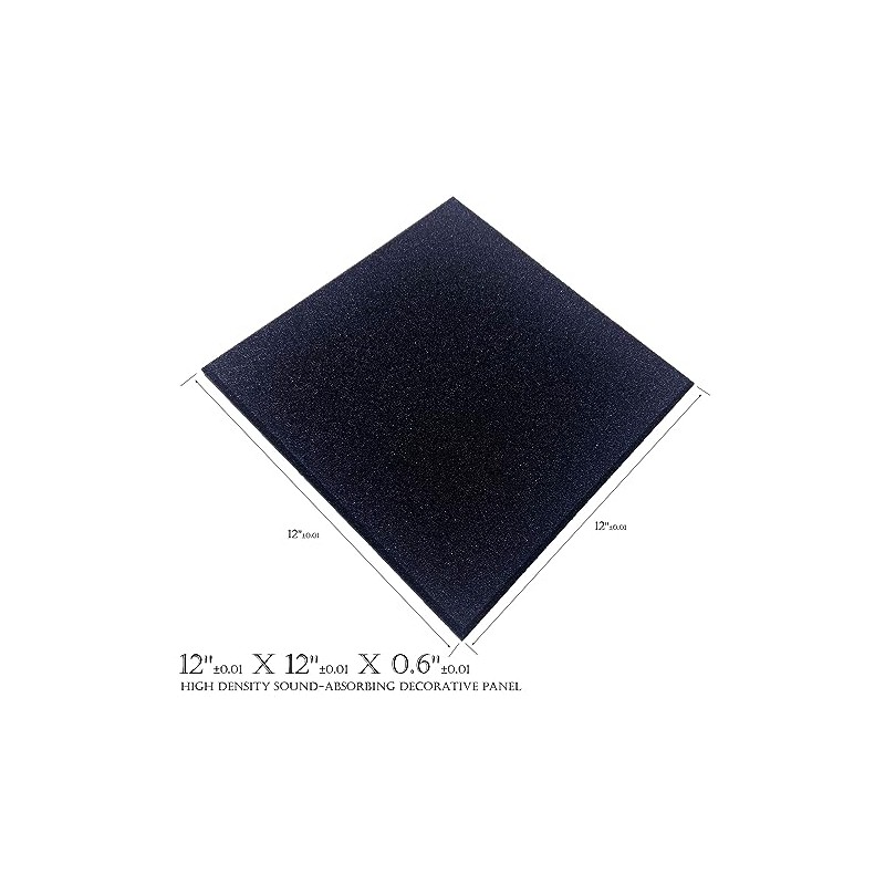 12 Pack Black/red Acoustic Foam Panel Wedge Studio Soundproofing Wall