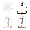5 x Conservatory Roof End Plate Aluminium Stop Slipped Polycarbonate