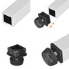 10PCS Thread Black Plastic Furniture Chair Leg Blanking End Covers
