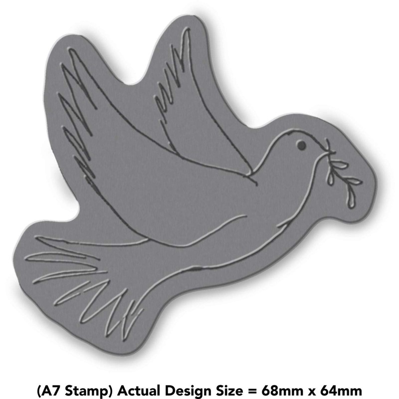A7 'Dove In Flight' Unmounted Rubber Stamp (RS00005755)