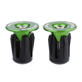 2PCS Bicycle Handlebar Ends Bike Parts Aluminium Alloy MTB Bike Handle Bar Grips Plugs Caps For Bicycle Accessories(Green)