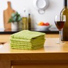 DII Basic Terry Collection Solid Windowpane Dishcloth Set, 12x12, Avocado,