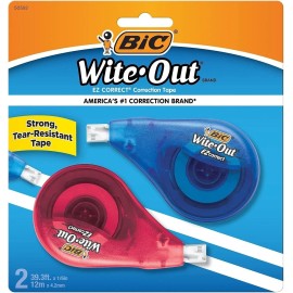 BIC Wite-Out EZ Correct Correction Tape - 2-Count Pack - 39.3 ft - Office/School