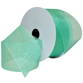 Morex Ribbon Sugar Sheer Organdy Ribbon, 1-1/2-Inch by 25-Yard, Aqua (95009/25-042)