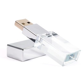 Laak 32GB New Crystal Transparent Rectangle Genuine USB Flash Drive 3.0 Wedding Gift Pendrive,Silver
