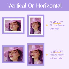 TWING 5x7 Picture Frame,Purple Photo Frame Display Pictures 4x6 with Mat or 5x7 Without Mat,Colored Photo Collage Frame for Wall Mounting or Table Display,Ideal Gift to Family and Friends,1 Pack