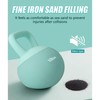 DlandHome Kettlebell, 10lbs, Mint Green, Iron, Soft PVC Filled, Ergonomic