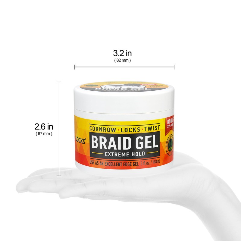 AllDay Locks Braid Gel (5 oz) | Extreme Hold, High