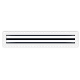 BUILDMART - 30x6 Mud in Air Vent Cover - Drywall Mud-in White Air Vent - Mud Linear Slot Diffuser - Register Grille for Ceiling and Walls - Texas Buildmart