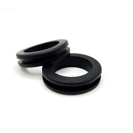 1 1/2" Panel Hole Rubber Grommets for Cable and Wiring with 1 1/8" ID Center Hole to Fit 5/32" Thick Wall Material. Bushing for Electrical Plumbing DIY Projects (6 Pack)