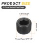 sourcing map 5Pcs Male Thread Socket Pipe Plugs, NPT 1/8"