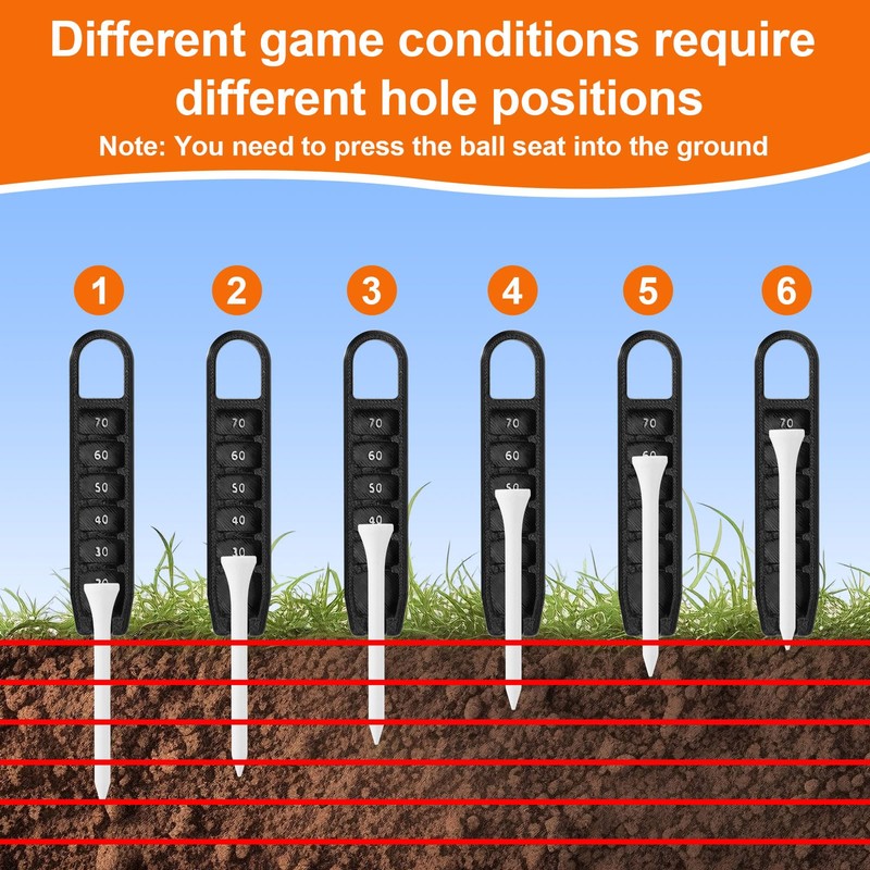 Lyreh Golf Tee Height Adjuster, Precision Tee Height Setter Gauge