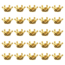 PATIKIL 0.5x0.2" King Crown Charm, 100Pcs Metal Crown Beads Charm for Woman Necklace Earring Bracelet Jewelry Making and DIY Crafts, Dark Gold