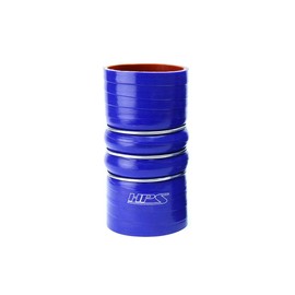 HPS CAC-250-COLD Silicone High Temperature 4-ply Reinforced Charge Air Cooler CAC Hose Cold Side, 100 PSI Maximum Pressure, 6" Length, 2-1/2" ID, Blue