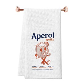 WCGXKO Aperol Spritz Cocktail Party Gift Aperol Spritz Recipe Kitchen Towel Italian Summer Gift (Spritz Towel)