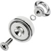 Sensei Pack of 3 Neodymium Eyelet Magnets, Diameter 25 x