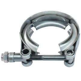 Zorveiio 1.5 Inch Stainless Steel 304 V-Band Clamp, Quick Release Clamp Universal Flange Kit, Racing Exhaust Down Pipes for Ford Pickup Trucks