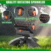 Reallnaive 3 Pcs Adjustable Oscillating Sprinkler 4 Way ABS Lawn