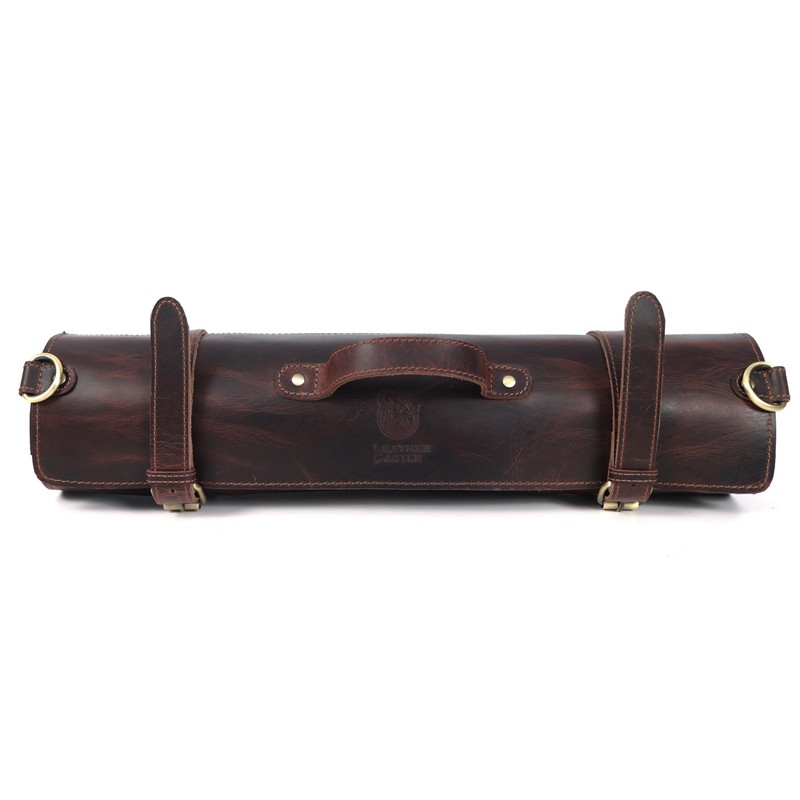 leather castle Chef Knife Roll | Genuine Buffalo Leather Knife