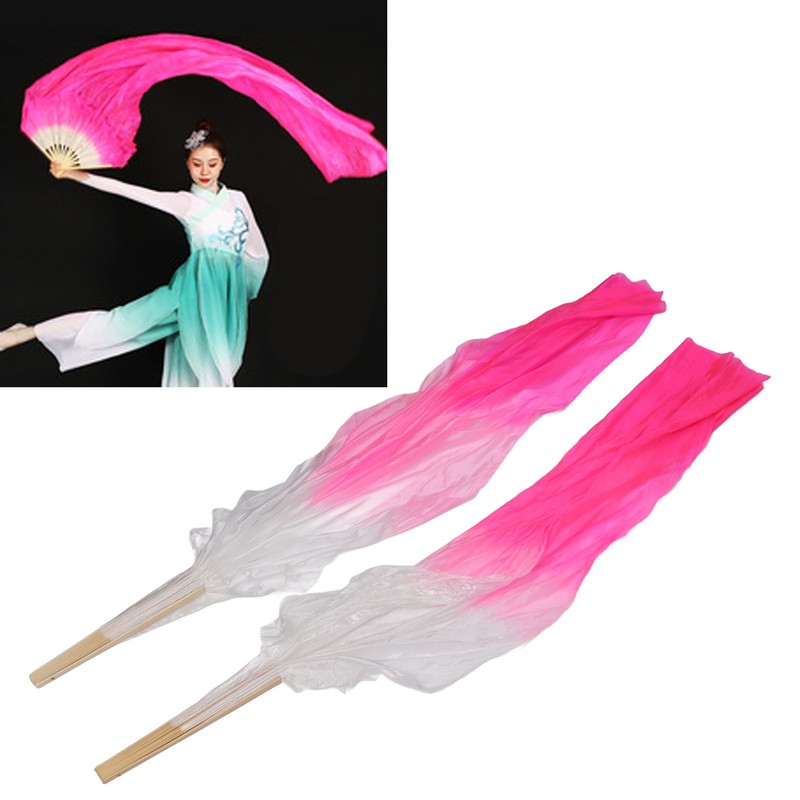 1 Pair Long Dance Fan Soft Beautiful Classical Dancing Fan