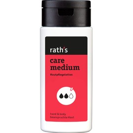 rath's care medium - 125 ml-Pflegelotion für normale und trockene sowie beanspruchte Haut - mikroplastikfrei, wirkstoffreich mit natürlichen und wertvollen Wirkstoffen