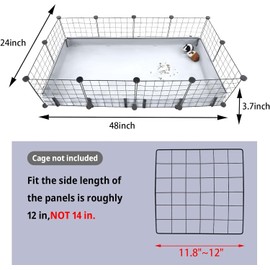 Guinea Pig Cage Liner Tarp Bottom Waterproof and Washable Base Also for Rabbits, Bunny, Chinchesillas, Hedgehog, Ferrets and Other Small Animals(28x70 inches)