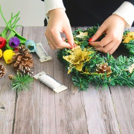 Dolaso 2 PCS 50m Silver Jewellery Wire 0.35mm for Jewellery Making, Craft, Flower Arrangements, Wedding Decoration