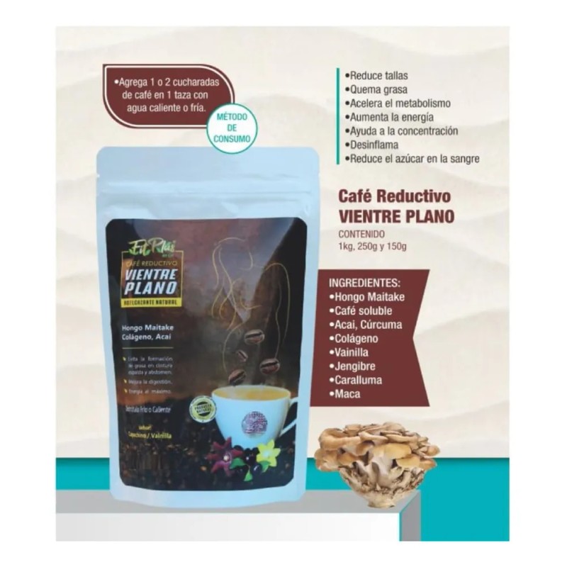 Café Vientre Plano Capuchino Fit Plus Sabor Vainilla 250g