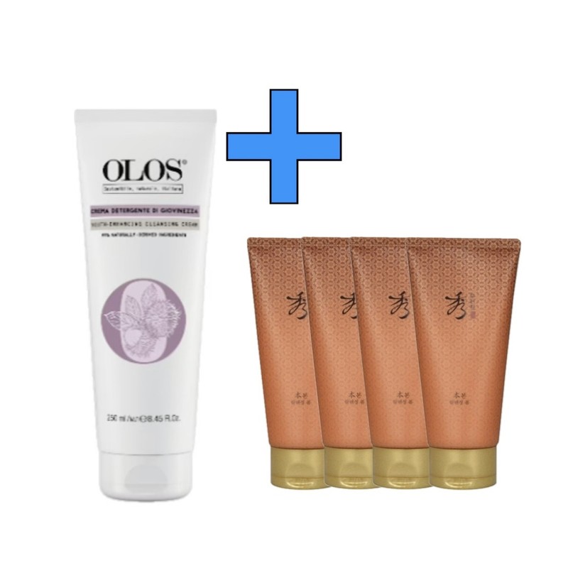 Italy Olos Youth Enhancing Cleansing Cream 250ml+Sooryehan Bone Cleansing Foam