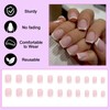 Ceboic Pack of 24 Press on Nails Short, Nude Pink