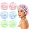 Janety Gorro de Baño Impermeable Reutilizable para Mujer, Set de