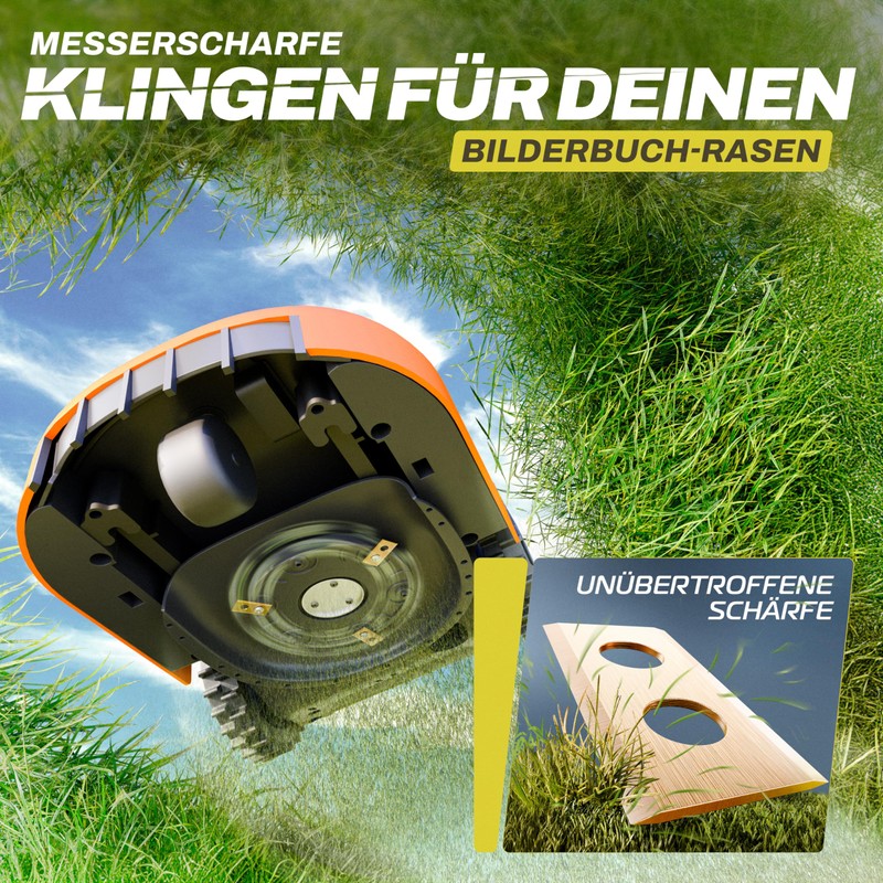 Domar - Durable Robotic Lawnmower Blade Suitable for Worx Landroid