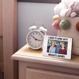 DUXMNAMG Retirement Coquette Bow 4x6 Picture Frame, Office Colleague Coworkers Photo Frame, Farewell Gifts for Coworkers, Farewell Retirement Picture Photo Frames for Desk Decor