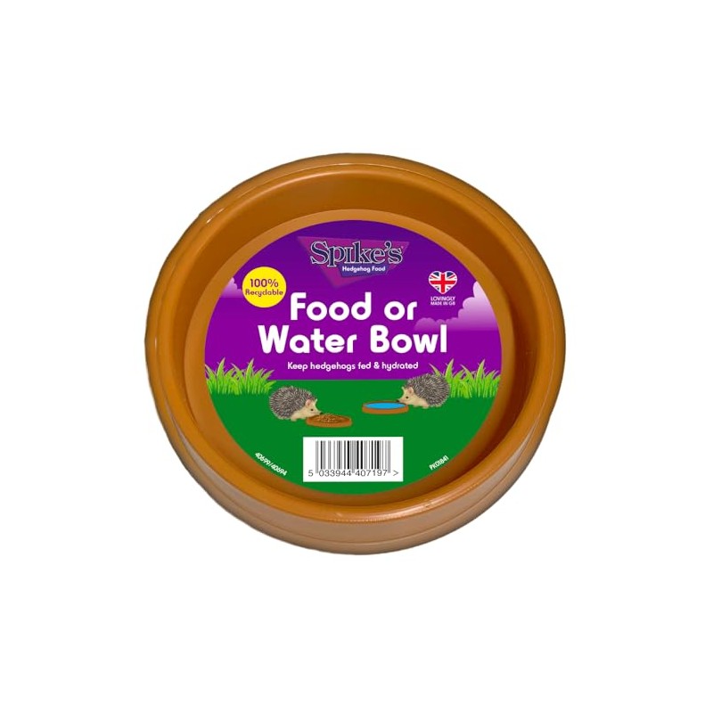 Spikes Hedgehog Food or Water Bowl Keep Hedgehogs Fed &
