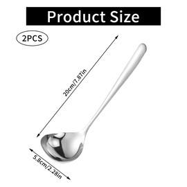 Large Stainless Steel Soup Ladle with Heat Protection - Heat Resistant Kitchen Ladle for Cooking & Pasta Ladles, Induction Safe, Dishwasher Safe & Durable Cooking Utensils