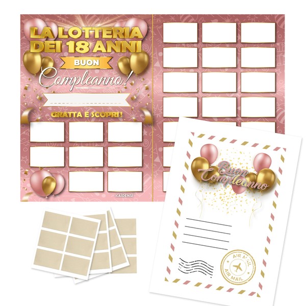 Maxi Scratch Personalised Birthday Game - Lottery 18 Years Version