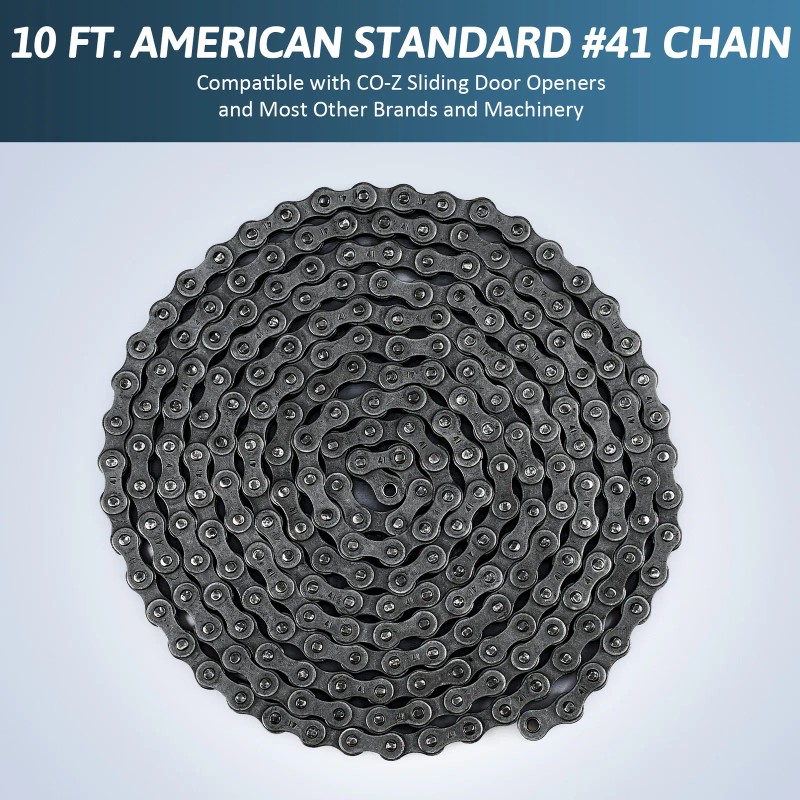 CO-Z Automatic Gate Opener Chain Replacement Extension 41 Roller Chain