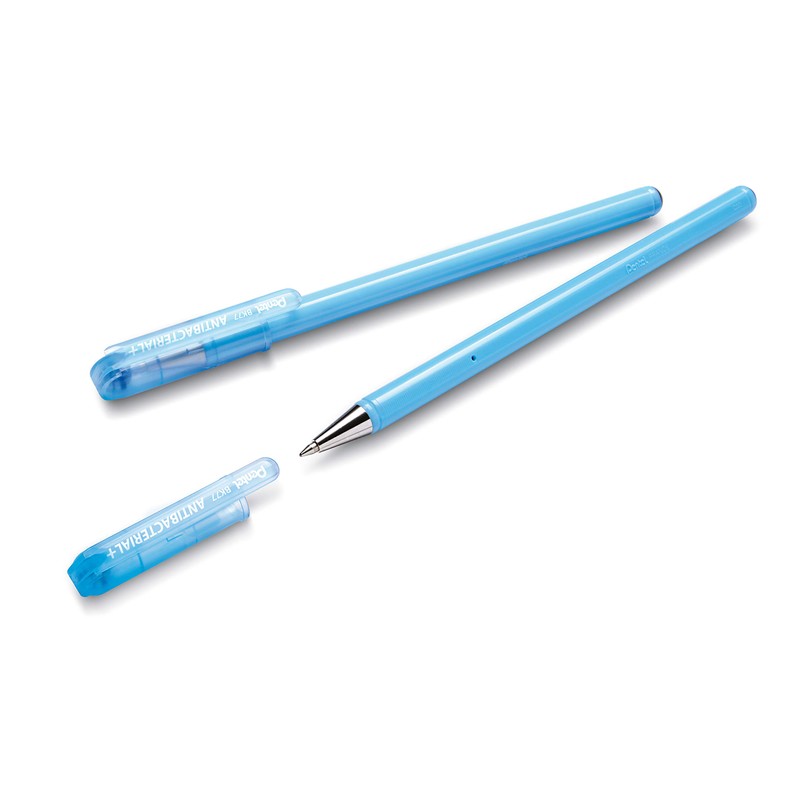 Pentel Superb Anti-Bacterial+ BK77AB Anti-Bacterial Ballpoint Pen - Blue (Pack