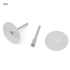 Fafeicy Saw Blade, 10Pcs Stainless Steel Saw Blade Cutting Wheel Disc Electric Grinder Cutter Accessories Using in Crafts, Circular Saw Blades (32MM10PC+2 rods), Fafeicy3kacdzp96m-05