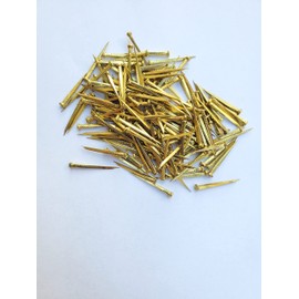 Solid Brass Nails Tacks for Shoes Boots Leather Heels Soles Repairs Replace 2 oz (Bulldog Clinching Nails 7/8")