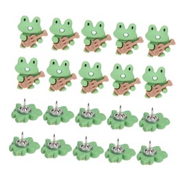 BCOATH 20Pcs Frog Guitar Thumb Tacks Cute Decorative Push Pins for Message Boards Home Offices and Cork Boards Multi-function Household Pushpins