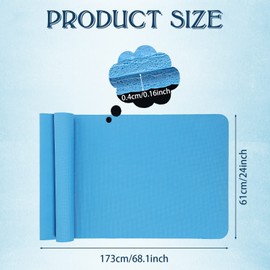 LEIFIDE 10 Pack Yoga Mats Bulk, 68'' x 24'' x 4mm Thick Yoga Mats for Kids and Adult Gym Bundle Latex Free Exercise with Non Slip Texture for Outdoor Pilates or Workout(Blue)