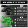 Magnetic Socket Organizer Holder Tool: 8PCS Set includes 2PCS 1/4",
