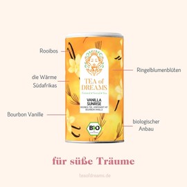Rooibos Tea Vanilla Organic | "Vanilla Sunrise" | with Bourbon Vanilla Pieces | Loose Tea | 250 g