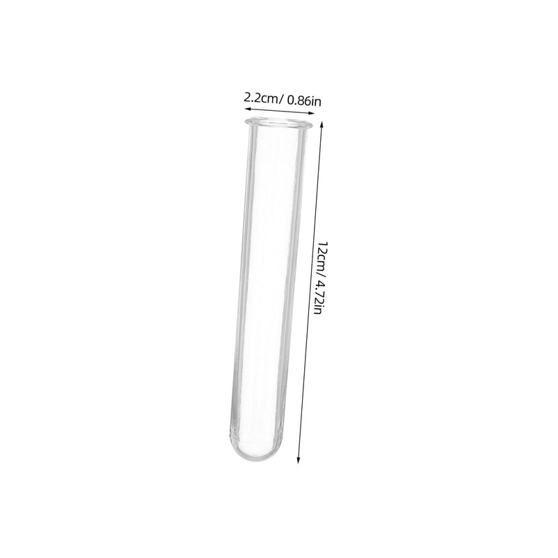 Outanaya 6pcs Clear Test Tube Vases for Hydroponic Plants Transparent