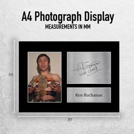 HWC Trading A4 Ken Buchanan Boxing Gifts Printed Signed Autograph Picture for Boxer Memorabilia Fans