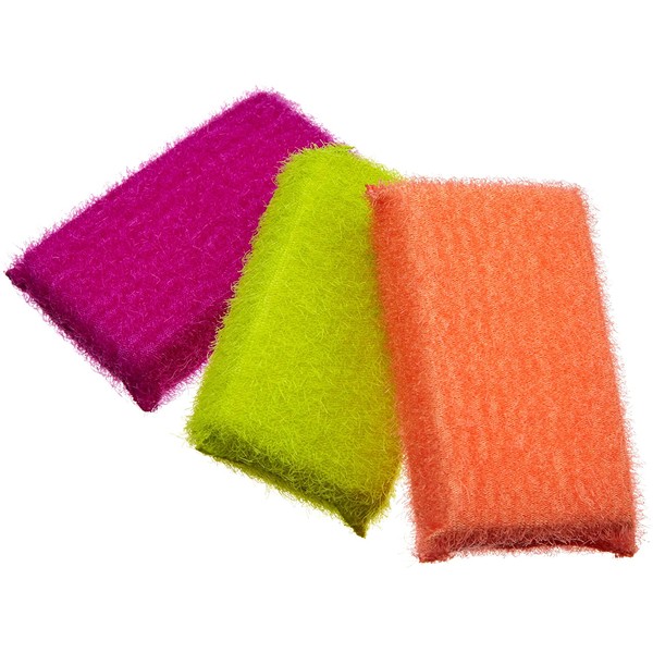 Casabella Scrub Sponge, 3-Pack, Assorted Colors (11395)